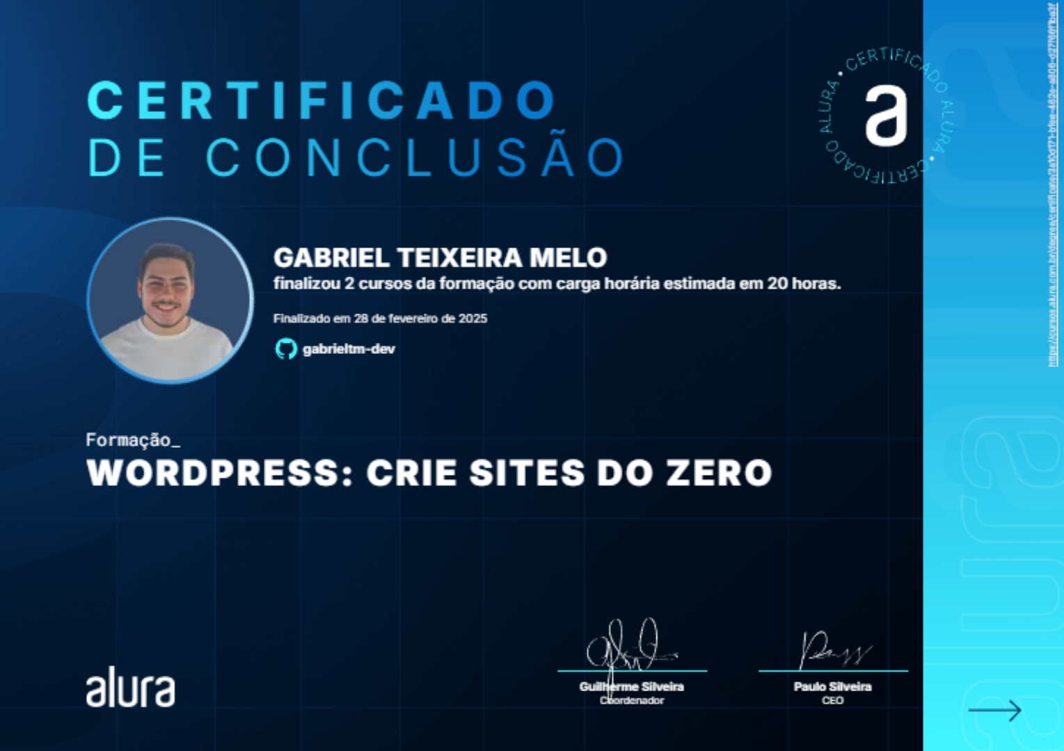 Imagem da certificação